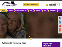 Tablet Screenshot of executivehomecare.com